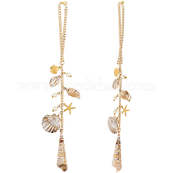 2 шт. подвеска на морскую тематику из акрила и сплава&nbsp;HJEW-SC0002-70