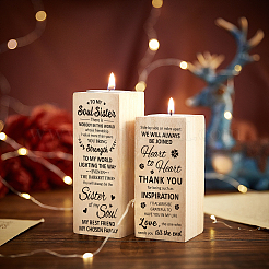 Деревянный подсвечник&nbsp;AJEW-WH0257-010