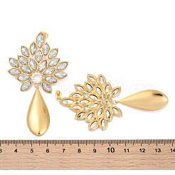 Серьги-гвоздики из нержавеющей стали 304 со стеклянными вставками для женщин&nbsp;EJEW-M095-11G-01