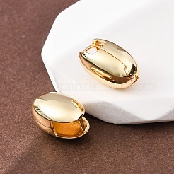 Овальные серьги-кольца из латуни&nbsp;EJEW-H178-15G