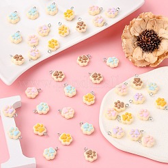 40 шт. 5 цвета непрозрачные подвески из смолы&nbsp;RESI-CJ0002-31