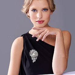 4 шт. 4 шт. брошь-булавка в виде цветка со стразами JEWB-AN0001-04