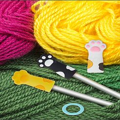 6 шт. 3-х цветные колпачки для ручек в мультяшном стиле&nbsp;AJEW-LP0007-77