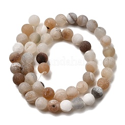 Натуральный druzy агатовые бусы пряди&nbsp;G-Z098-A01-8mm