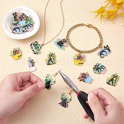 24 шт. 12 стильные эмалированные панданы из сплава&nbsp;ENAM-SZ0004-19