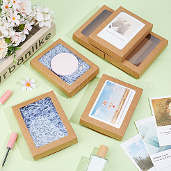 Складные коробки для конфет из крафт-бумаги с видимым окном&nbsp;LS-CON-WH0123-22