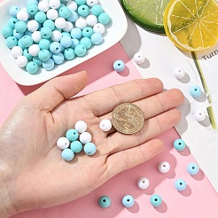 100шт 3 цвета непрозрачные акриловые бусины&nbsp;MACR-YW0004-01A-01