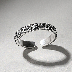 Благоприятный узор облаков 925 регулируемые манжеты из стерлингового серебра FS-WG18D46-01