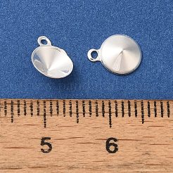 Ионное покрытие (ip) 304 нержавеющая сталь подвеска заостренная задняя часть со стразами&nbsp;STAS-U025-05A-S