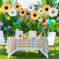 1 пакет бумажного веера в виде подсолнуха&nbsp;DIY-SP0006-49