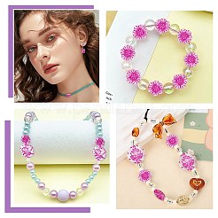 Прозрачные акриловые бусины цвета фуксии&nbsp;TACR-AR0001-28