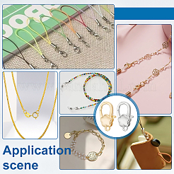 6 шт. 2-х цветные латунные карабины-клешни&nbsp;KK-FG0001-29