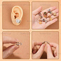 16 шт. 2-х цветные серьги-манжеты из нержавеющей стали 304 Vortex&nbsp;EJEW-SC0001-87