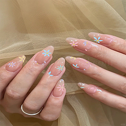 4 лист цветочных пластиковых самоклеящихся наклеек для дизайна ногтей&nbsp;MRMJ-LP0002-15