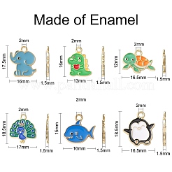 30шт 6 стиля подвески из сплава с эмалью&nbsp;ENAM-CJ0004-26