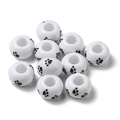 Печатные непрозрачные акриловые бусины&nbsp;LS-SACR-D006-01A