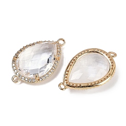 Натуральный кварцевый кристалл ограненные каплевидные звенья&nbsp;G-B126-03G-10