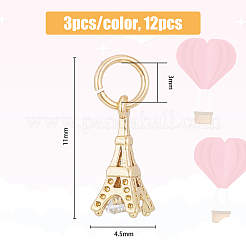 12 шт. 4 цвета латунные микро проложить прозрачные кубические циркониевые подвески&nbsp;ZIRC-DC0001-18