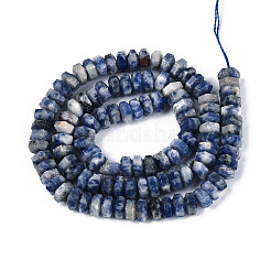 Натуральное синее пятно нитки из бисера яшмы&nbsp;G-N357-14A-04