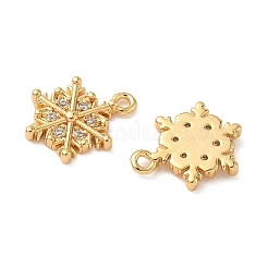 Рождественские латунные подвески с микропаве из прозрачных кубических цирконий&nbsp;LS-KK-B160-41G-02