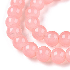 Выпечки окрашены имитация нефрита стекловолокна круглый шарик&nbsp;DGLA-Q021-10mm-03