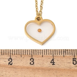 Ожерелья из нержавеющей стали 304 с подвеской в виде горчичного зерна&nbsp;NJEW-Z063-04G-02