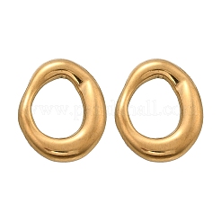 Массивные овальные серьги-гвоздики из нержавеющей стали 304 для женщин&nbsp;EJEW-K306-28G