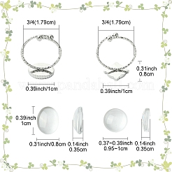 Наборы для самостоятельного изготовления плоских круглых колец-манжет из нержавеющей стали 304&nbsp;STAS-YW0002-76