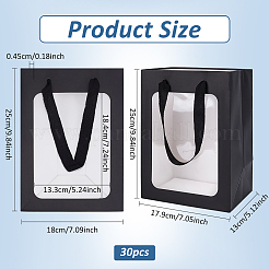 Прямоугольные бумажные подарочные пакеты с ручками&nbsp;ABAG-WH0044-62A