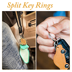 60 шт. 2 цвета железные брелоки для ключей&nbsp;KK-DC0004-15