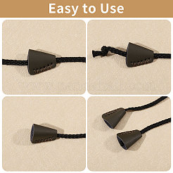 40 шт. двухцветные кожаные наконечники для шнура&nbsp;FIND-CA0011-38