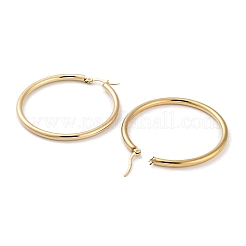 Кольцо 304 нержавеющая сталь серьги-кольца для женщин мужчин&nbsp;EJEW-B049-01F-G