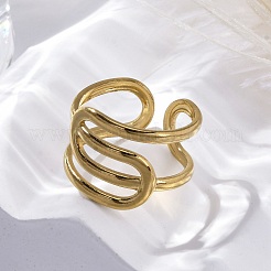 Кольца-манжеты из нержавеющей стали 304 для женщин&nbsp;RJEW-F174-03G