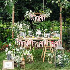 Гирлянда из бантов&nbsp;AJEW-WH20064-76C