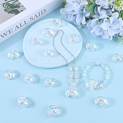 60шт УФ-покрытие прозрачные акриловые бусины&nbsp;PACR-SP0001-01