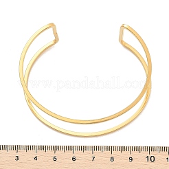 Ионное покрытие (ip) 304 нержавеющая сталь полые открытые манжеты браслеты для женщин&nbsp;LS-BJEW-S155-04G