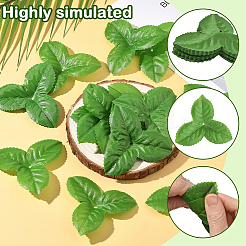 Искусственный лист из пластика и ткани&nbsp;AJEW-WH20070-105