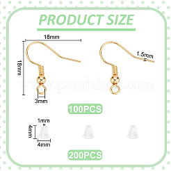 100 шт латунные серьги крючки&nbsp;KK-UN0004-62