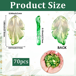 70шт прозрачные стеклянные подвески&nbsp;GLAA-PA0001-11B