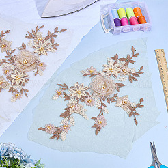 2 шт кружевная вышивка швейное волокно&nbsp;DIY-ME0001-42A