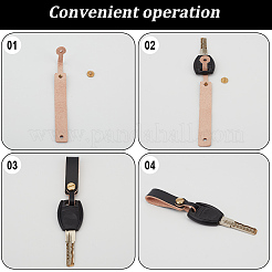 3 шт. брелок из воловьей кожи&nbsp;KEYC-CL0001-33B