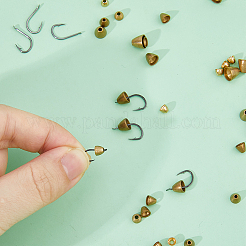 50 шт. 5 латунных наконечника для шнура&nbsp;KK-FH0008-21