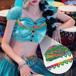 Ажурная гофрированная кружевная лента&nbsp;OCOR-WH0066-94A