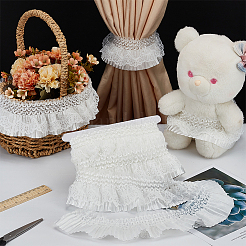 10 ярд тканевой эластичной кружевной отделки со складками&nbsp;OCOR-FG0002-61