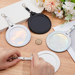 4 шт. 3-цветный держатель для бейджа из искусственной кожи&nbsp;HJEW-CL0001-02B