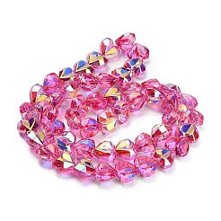 Гальванизируйте прозрачное стекло бисер нитей&nbsp;X-EGLA-B012-AB07