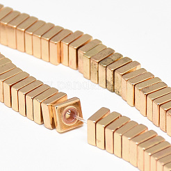 Гальванизировать немагнитных синтетический гематит бисер пряди&nbsp;G-Q465-40KC