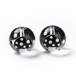 Стекло с эмалевыми бусинами&nbsp;LAMP-P058-01H