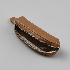 Мини-кошелек для монет из кожи на молнии&nbsp;AJEW-WH20080-35B