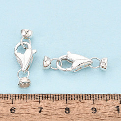 925 стерлингового серебра застежкой омар коготь&nbsp;STER-T008-75S